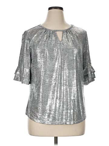 7th Avenue Design Studio New York & Company Short Sleeve Blouse (view 1)