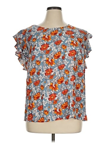 Jones New York Short Sleeve Blouse (view 1)