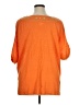 J.Jill 100% Linen Orange Short Sleeve Blouse Size XL - photo 2