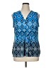 Dana Buchman Blue Sleeveless Blouse Size XL - photo 1