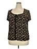 Susan Lawrence Black Short Sleeve Blouse Size 2X - photo 1