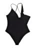 Unbranded Solid Black One Piece Swimsuit Size XL - photo 1