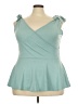 White Birch Teal Sleeveless Blouse Size 2X - photo 1