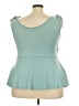 White Birch Teal Sleeveless Blouse Size 2X - photo 2