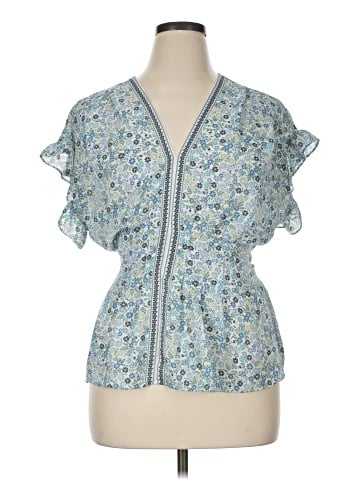 Max Studio Short Sleeve Blouse (view 1)