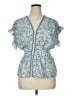 Max Studio Blue Short Sleeve Blouse Size XL - photo 1