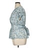Max Studio Blue Short Sleeve Blouse Size XL - photo 5