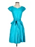 Assorted Brands Solid Teal Casual Dress Size S - photo 1
