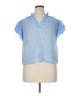 THML Blue Short Sleeve Blouse Size XL - photo 1