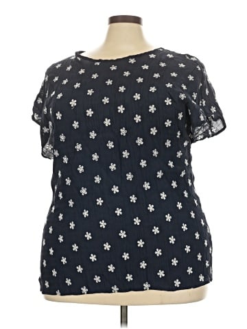 Shein Curve Short Sleeve Blouse (view 1)