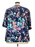 Dana Buchman 100% Rayon Floral Blue 3/4 Sleeve Blouse Size XXL - photo 2