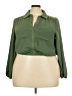 Sofia Jeans by Sofia Vergara 100% Polyester Green Long Sleeve Blouse Size 20 - photo 1