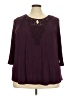 Daniel Rainn Burgundy 3/4 Sleeve Blouse Size 2X - photo 1