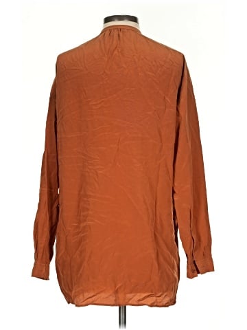 Vince. Long Sleeve Silk Top (view 2)