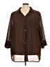 White Stag 100% Polyester Brown 3/4 Sleeve Blouse Size 30 - photo 1