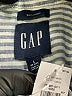 Gap 100% Linen Stripes Silver 3/4 Sleeve Button-Down Shirt Size Lg Petite - photo 7