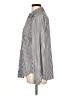 Ann Taylor 100% Polyester Houndstooth Silver Long Sleeve Blouse Size L - photo 5