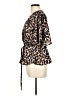 Venus 100% Polyester Animal Print Brown Short Sleeve Blouse Size 10 - photo 5