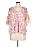 Umgee 100% Polyester Pink Short Sleeve Blouse Size L - photo 1