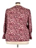 Rafaella Burgundy Long Sleeve Blouse Size 3X - photo 2