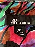 AB Studio 100% Polyester Graphic Black Cocktail Dress Size 12 - photo 6