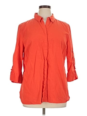 Chico's 3/4 Sleeve Button-Down Shirt (view 1)