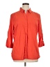 Chico's 100% Cotton Orange 3/4 Sleeve Button-Down Shirt Size XL (3) - photo 1