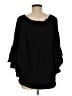 Elan 100% Rayon Black 3/4 Sleeve Blouse One size - photo 2