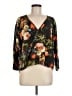 The Odells Floral Black 3/4 Sleeve Blouse Size M - photo 1