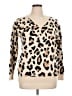 Entro Animal Print Tan Pullover Sweater Size XL - photo 1