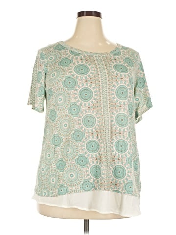 Rose + Olive Short Sleeve Blouse (view 1)