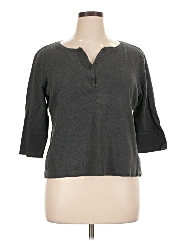 Karen Scott 3/4 Sleeve Top (view 1)