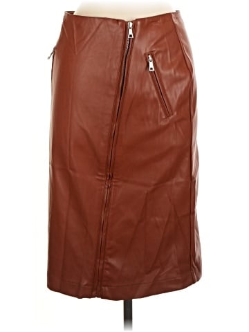 Pamela McCoy Faux Leather Skirt (view 1)