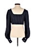 Shein 100% Polyester Black 3/4 Sleeve Blouse Size 2 - photo 2