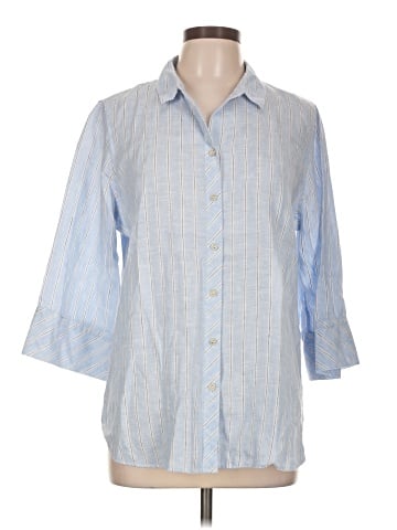 Chico's 3/4 Sleeve Button-Down Shirt (view 1)