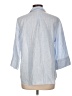 Chico's 100% Linen Blue 3/4 Sleeve Button-Down Shirt Size Lg (2) - photo 2