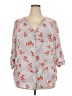 Torrid Floral Gray 3/4 Sleeve Blouse Size 3X Plus (3) - photo 1