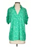 CAbi 100% Polyester Green Short Sleeve Polo Size S - photo 1
