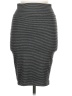 Lily White 100% Polyester Stripes Gray Casual Skirt Size M - photo 1