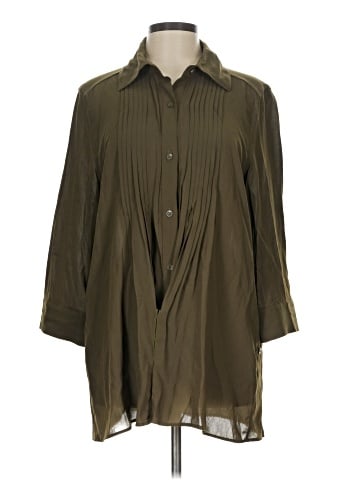 Alice + Olivia 3/4 Sleeve Button-Down Shirt (view 1)