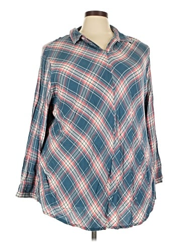 Cato 3/4 Sleeve Button-Down Shirt (view 1)