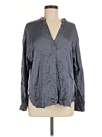 Vince. Long Sleeve Silk Top (view 1)
