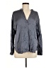 Vince. 100% Silk Gray Long Sleeve Silk Top Size M - photo 1