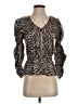 Caballero Brown Long Sleeve Blouse Size XS - photo 1