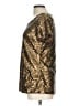 Worthington 100% Polyester Metallic Gold Short Sleeve Blouse Size L - photo 5