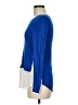 a.n.a. A New Approach 100% Rayon Color Block Blue Pullover Sweater Size M - photo 5