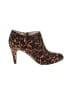 Vince Camuto Animal Print Brown Ankle Boots Size 8 - photo 1