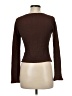See You Monday Brown Long Sleeve Blouse Size M - photo 2
