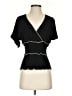 Max Studio Black Short Sleeve Top Size XS (estimated) - photo 1