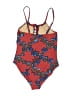 J.Crew Print Red One Piece Swimsuit Size 8 - photo 2